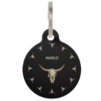 Western Cow Skull Black Brown Country Rustic Style