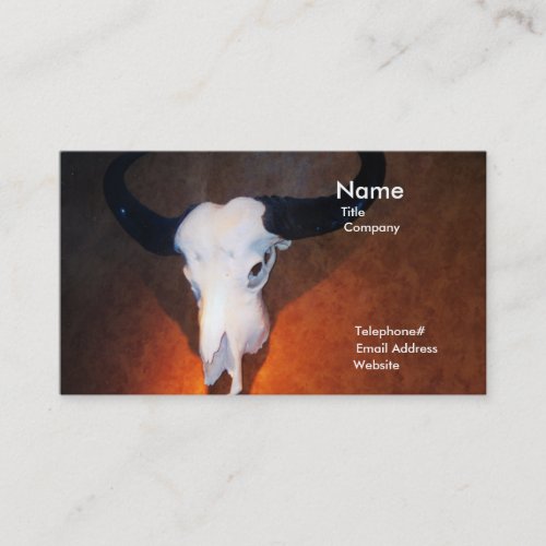 Western Cow Skull Bull SouthWest art business card