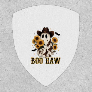 Western Cow Spot Spooky Ghost Boo Haw Patch