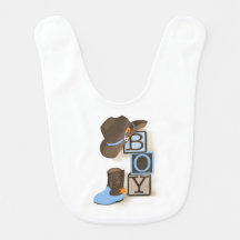 Western Cowboy Baby Bib