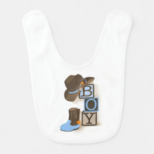 Western Cowboy Baby Bib