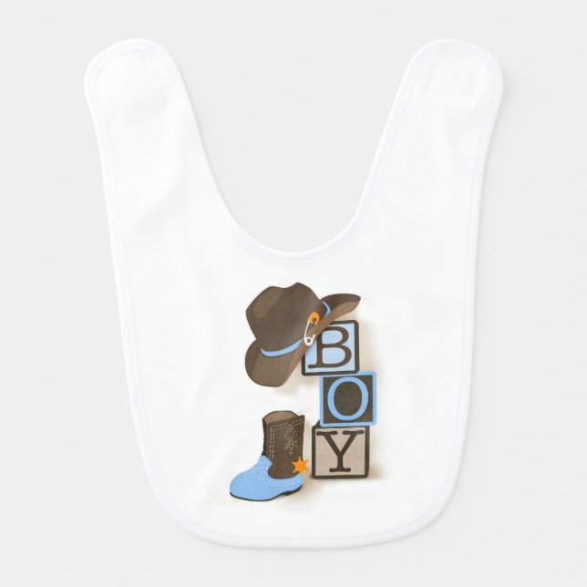 Western Cowboy Baby Bib (Front)