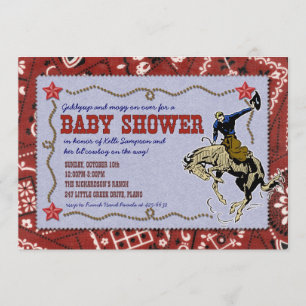 Western Cowboy Baby Shower Invitation