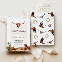 Western Cowboy Baby Shower Invitation
