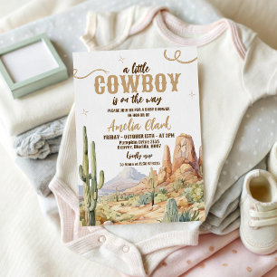 Western Cowboy Baby Shower Invite