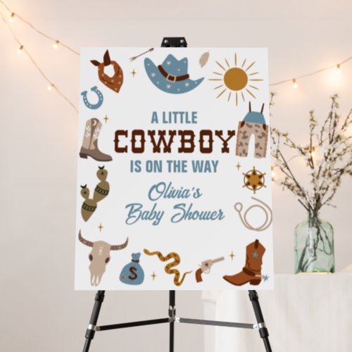 Western Cowboy Baby Shower Sign