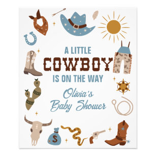 Western Cowboy Baby Shower Sign
