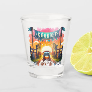 Western Cowboy BBQ Cookoff Custom Shot Glass