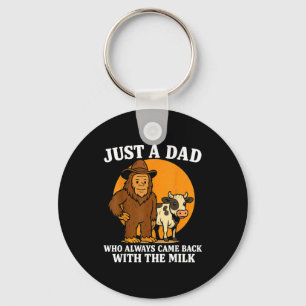 Western Cowboy Bigfoot Just A Dad Who Came Back Wi Keychain