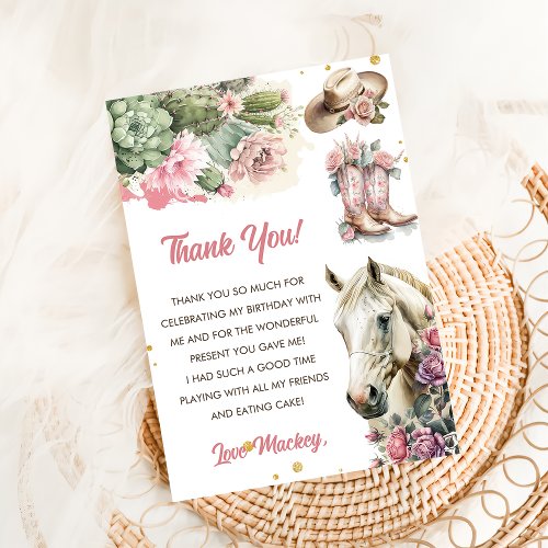 Western Cowboy Birthday Capsule Note Message Card