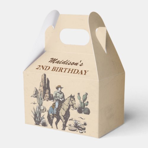 Western Cowboy Birthday Party Favor Box