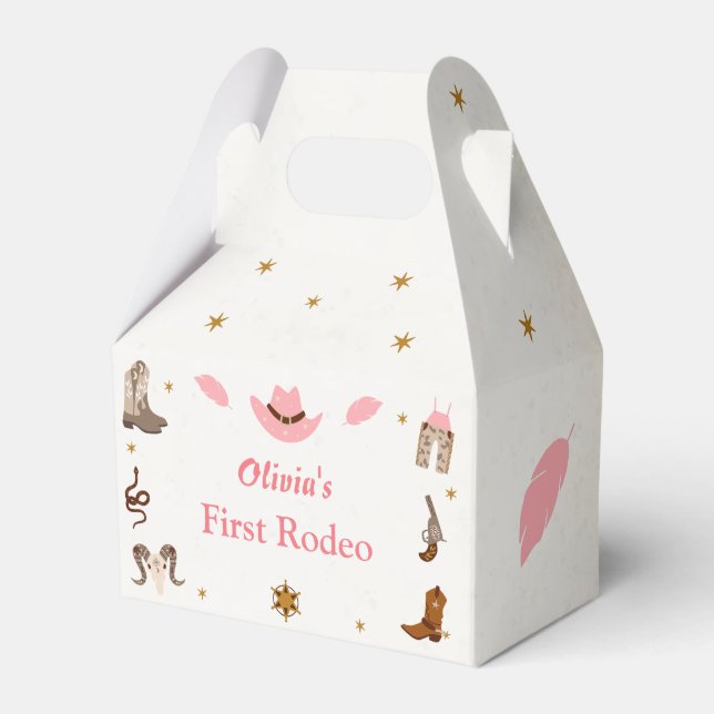 Western Cowboy Birthday Party  Favor Boxes (Front Side)