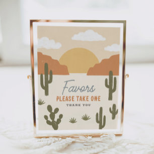 Western Cowboy Birthday Party Favors Sign