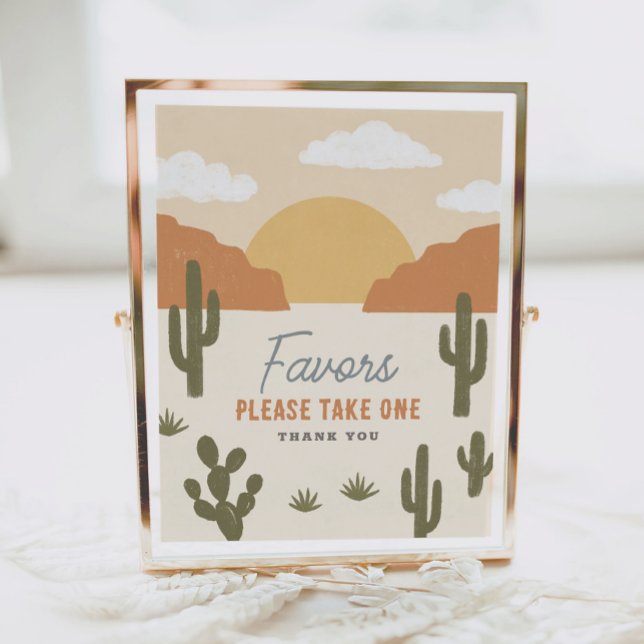 Western Cowboy Birthday Party Favors Sign (Creator Uploaded)