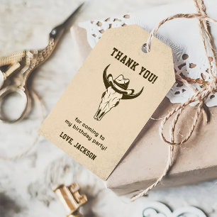  Western Cowboy Birthday Party Gift Tags