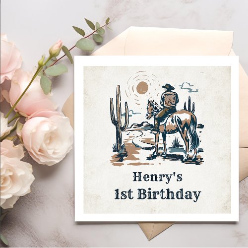 Western Cowboy Birthday Party  Napkins