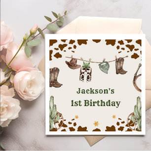 Western Cowboy Birthday Party Napkins