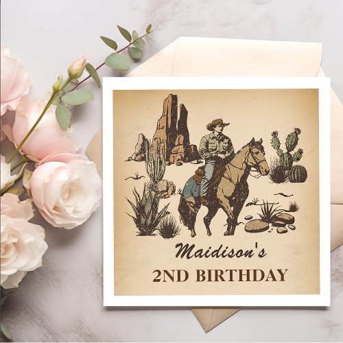 Western Cowboy Birthday Party  Napkins