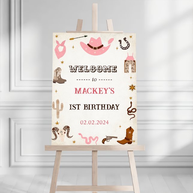Western Cowboy Birthday Party Napkins Welcome Sign (Creator Uploaded)