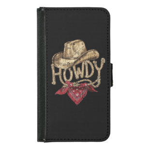 Western Cowboy Birthday Party Samsung Galaxy S5 Wallet Case