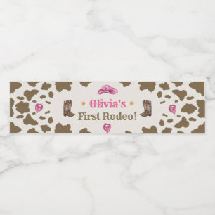 Western Cowboy Birthday Party Water Bottle Label