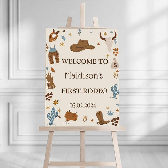 Western Cowboy Birthday Party Welcome Sign (Creator Uploaded)