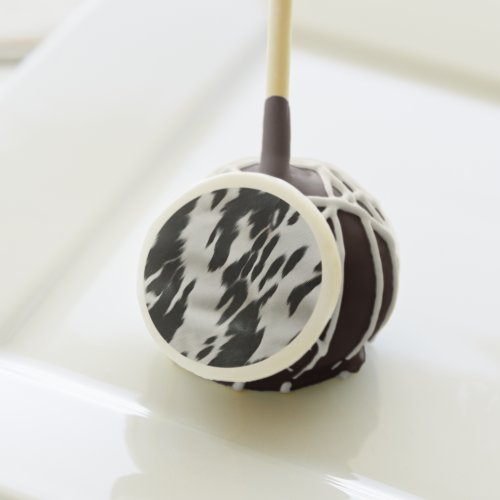 Western Cowboy Black White Cowhide Cake Pops