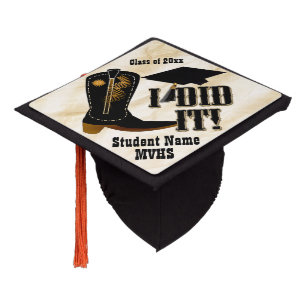 Western Cowboy Boot - Graduation Cap Topper