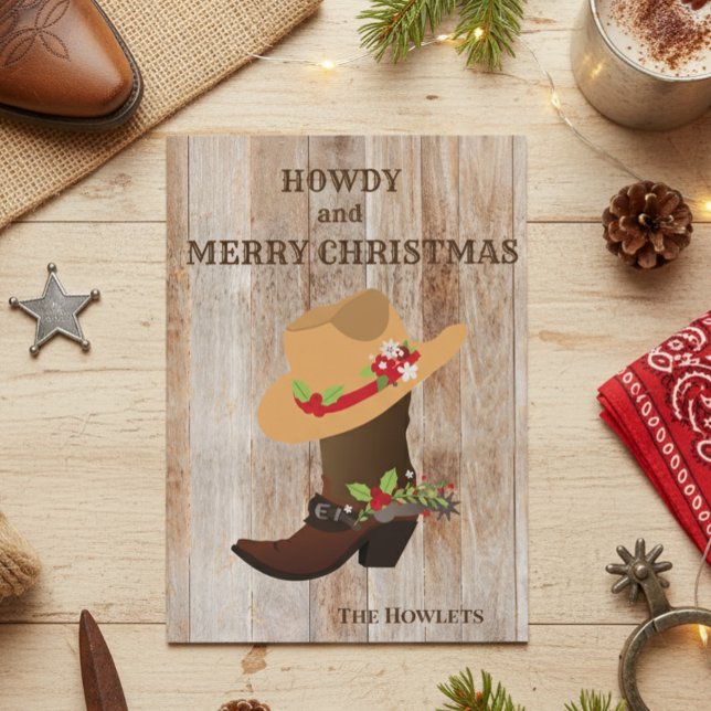 Western Cowboy Boot Hat Christmas Holiday (Creator Uploaded)