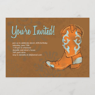 Western Cowboy Boot Invitation