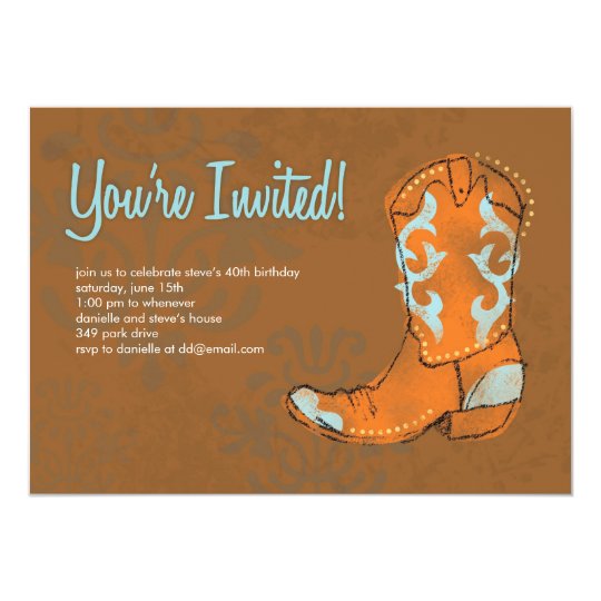 Cowgirl Boot Invitations 9