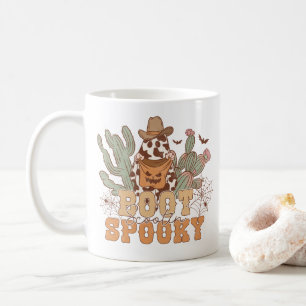 Western Cowboy Boot Scootin Spooky Halloween Coffee Mug
