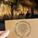 Western Cowboy Boot Stitch Pattern Return Address Rubber Stamp<br><div class="desc">Western Cowboy Boot Stitch Pattern Return Address rubber stamp</div>