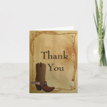 Western Cowboy Boot Thank You