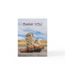 Western Cowboy Boot Thank You Card Western Cowboy Boot Thank You Card