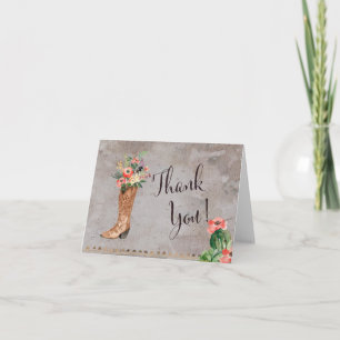 Western Cowboy Boot THank you note
