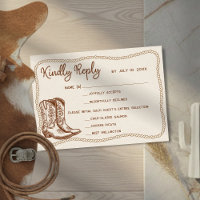 Western Cowboy Boots Barn Wedding Meal Choice