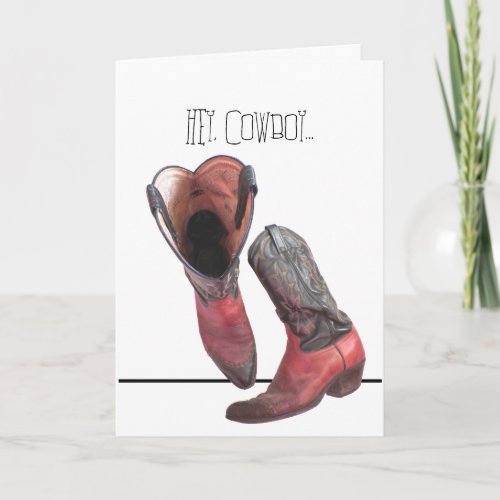 Western Cowboy Boots Birthday Card