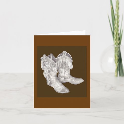 Western Cowboy Boots Blank Card