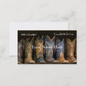Western  Cowboy Boots Business Card Template (Front/Back)