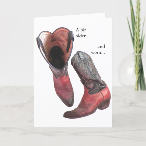 Western Cowboy Boots Fathers Day Card