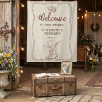 Western Cowboy Boots Horseshoe Wedding Welcome