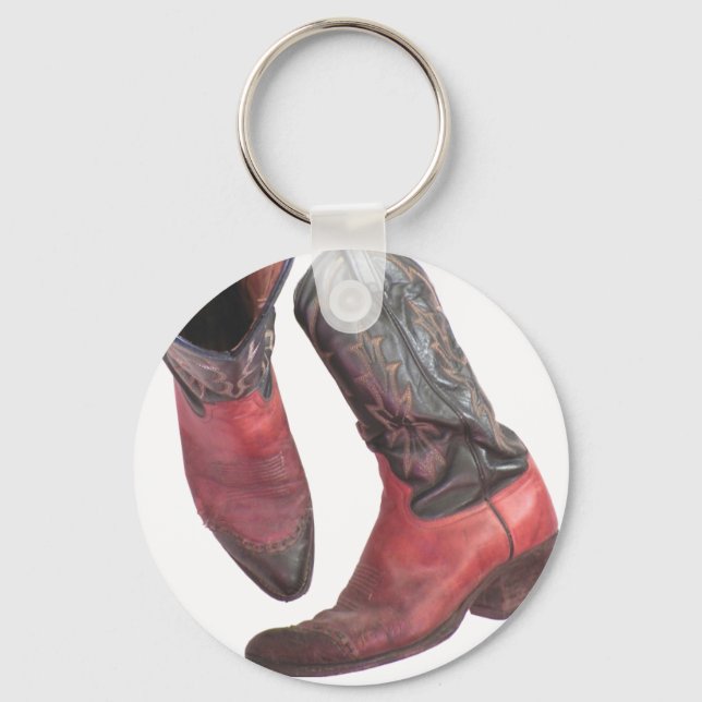 Western Cowboy Boots Keychain (Front)