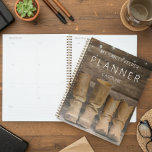 Western Cowboy Boots Rustic Barn Planner<br><div class="desc">This fun,  rustic planner features two pair of cowboy boots and a log cabin wall with string lights. Created by Simply Farmhouse Press; photo by Melanie Mauer on Unsplash.</div>