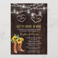 Western Cowboy Boots Sunflowers I DO BBQ