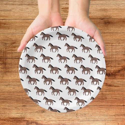 Western Cowboy Boy Baby Shower Horse Paper Plates