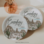 Western Cowboy Boy Baby Shower Paper Plates<br><div class="desc">Get ready to saddle up for a rootin'-tootin' cowboy baby shower that captures the spirit of the Wild West! This charming design features a playful rope font that weaves its way through hand-illustrated scenes of rodeos and cowboys, complete with galloping horses and desert landscapes. Perfect for any boy's baby shower,...</div>