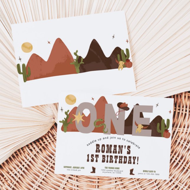 Western Cowboy Boy's Birthday Invitation (Creator Uploaded)