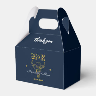 Western Cowboy Bull Skull Bohemian Country Wedding Favor Boxes