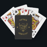 Western Cowboy Bull Skull Logo Black Groomsmen Poker Cards<br><div class="desc">Personalized gifts for groomsmen with western cowboy theme. Decorated with cowboy hat with vintage western font. Text and color are editable using the Design Tool to fit your occasion. Get this customize gift for wedding,  bachelor party,  engagement party or any other special occasions.</div>